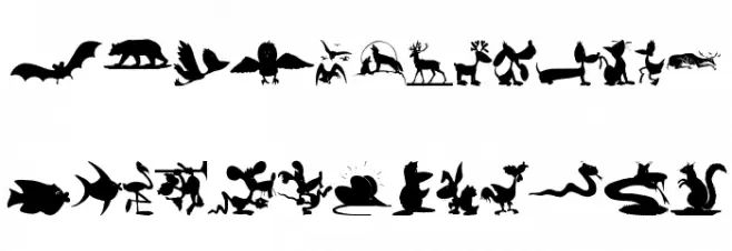 AnimalShadowsDrei フォント 小文字