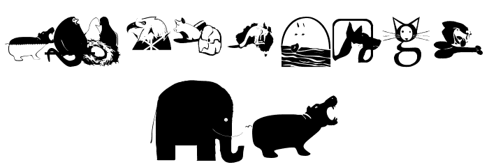 AnimalShadowsTwo Font OTHER CHARS