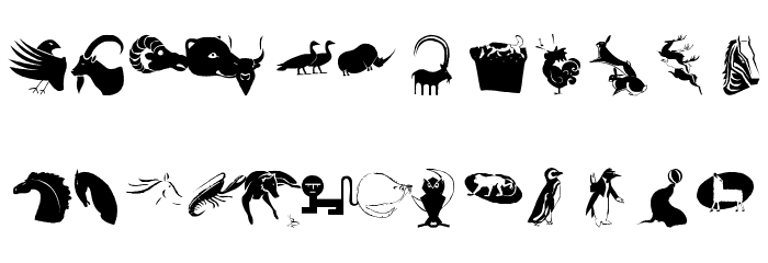 AnimalShadowsTwo Font LOWERCASE