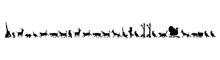 AnimalSilhouettesThree  Frei Schriftart Herunterladen