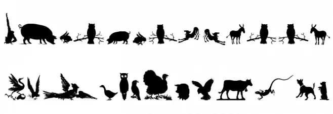 AnimalSilhouettesThree フォント 大文字