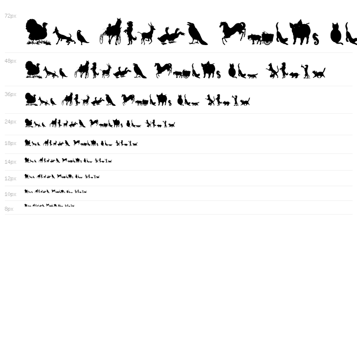 AnimalSilhouettesThree Waterfall