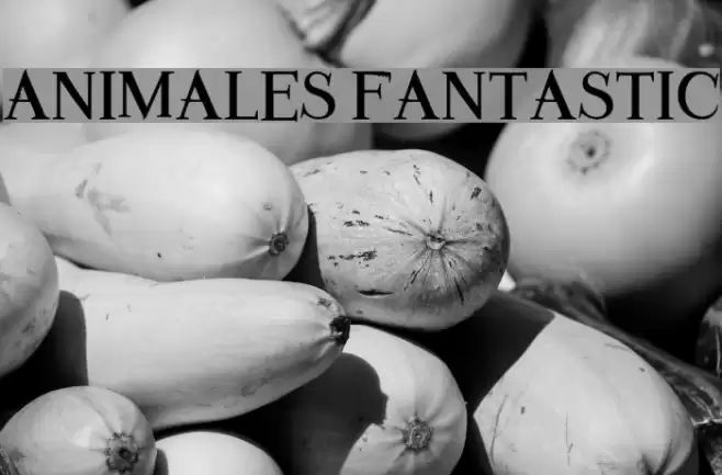 Animales Fantastic Font examples
