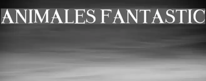 Animales Fantastic Font examples