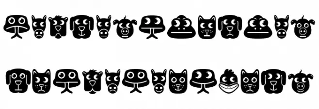 Animales Regular Schriftart Groß