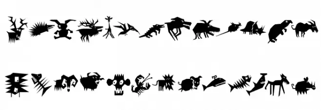 AnimaliaScissored フォント 大文字