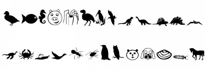 Animals 2 Шрифта ВЕРХНИЙ
