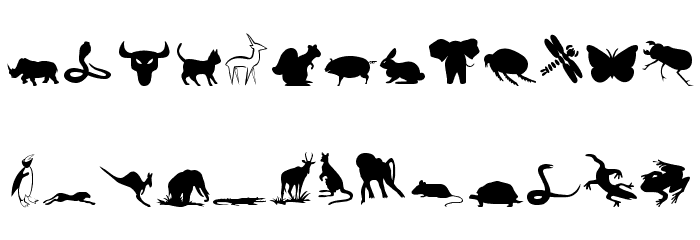 Animals 2 Font LOWERCASE
