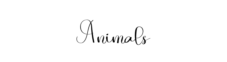 Animals  フリーフォントのダウンロード