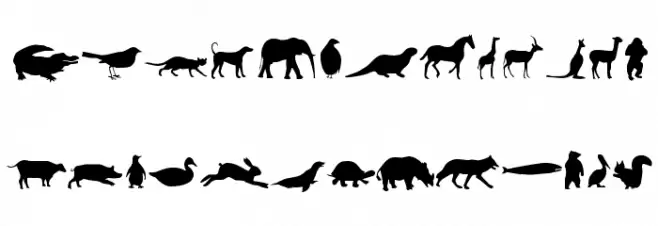Animals फ़ॉन्ट अपरकेस