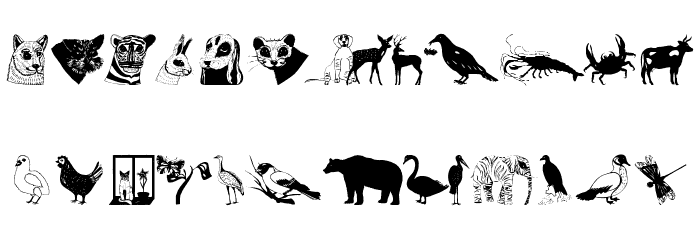 AnimalsAnywhere Font LOWERCASE