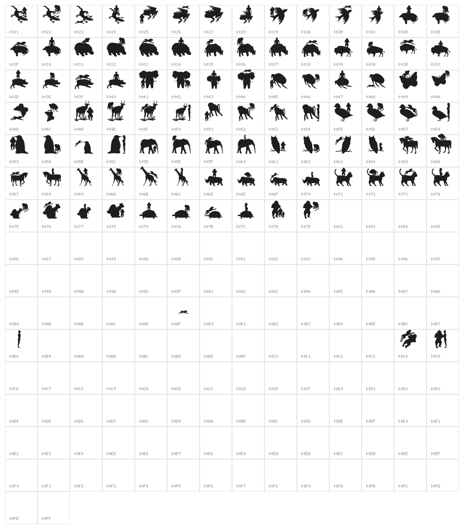 AnimalsMeetings Character Map