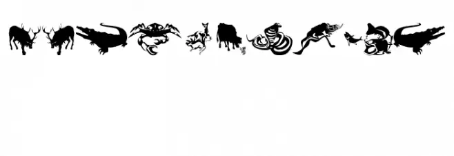 AnimalsPrey-2006 Font OTHER CHARS