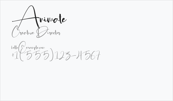 Animate Business Card