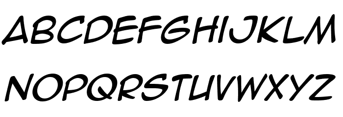 Anime Ace 2.0 BB Italic Font LOWERCASE