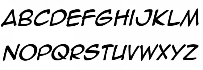 Anime Ace 2.0 BB Italic Fonte MINÚSCULAS