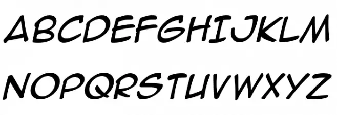 Anime Ace Italic Schriftart Groß