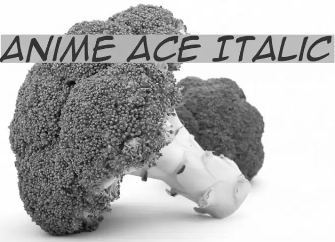 Anime Ace Italic Font examples