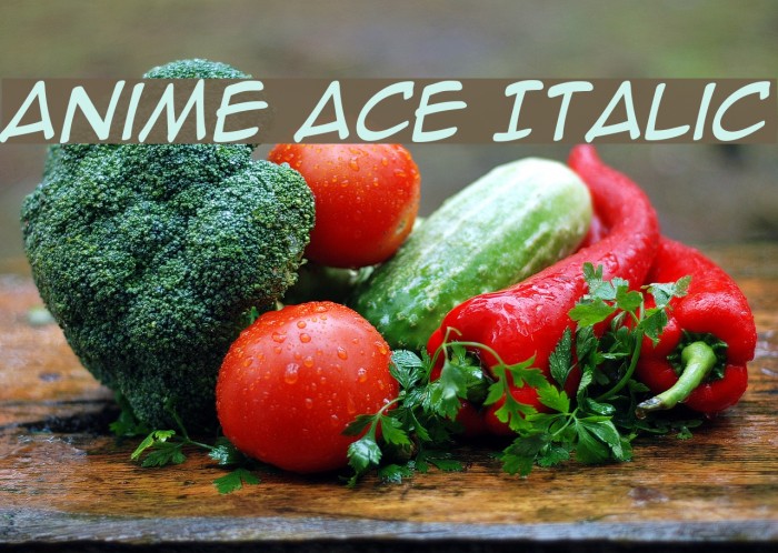 Anime Ace Italic Font examples