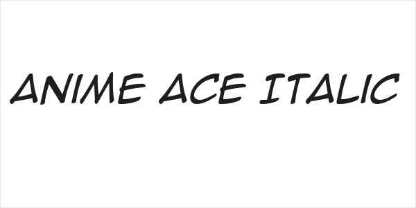 Anime Ace Italic Logo
