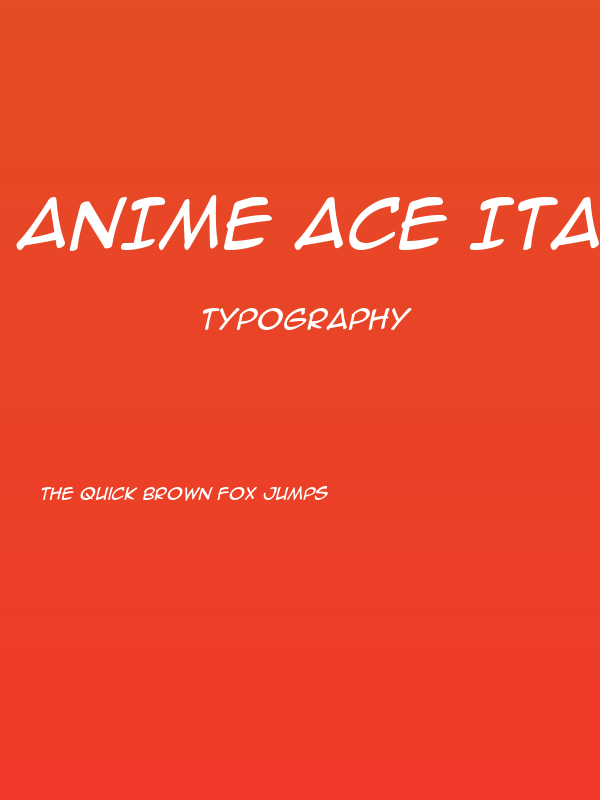 Anime Ace Italic Poster