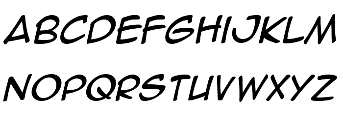Anime Ace Italic Font LOWERCASE