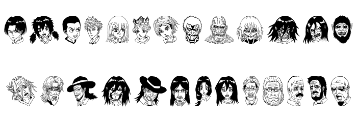 Anime Attack On Titan Image Bold Font LOWERCASE