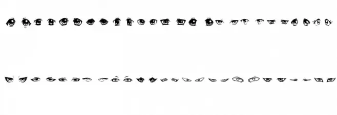 Anime Eyes Fonte MAIÚSCULAS