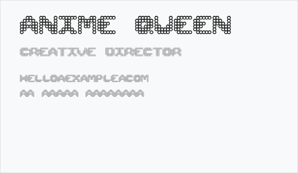 Anime Queen Business Card