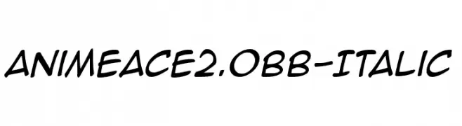 AnimeAce2.0BB-Italic  Скачать бесплатные шрифты