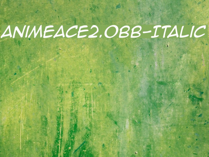 AnimeAce2.0BB-Italic Caratteri examples