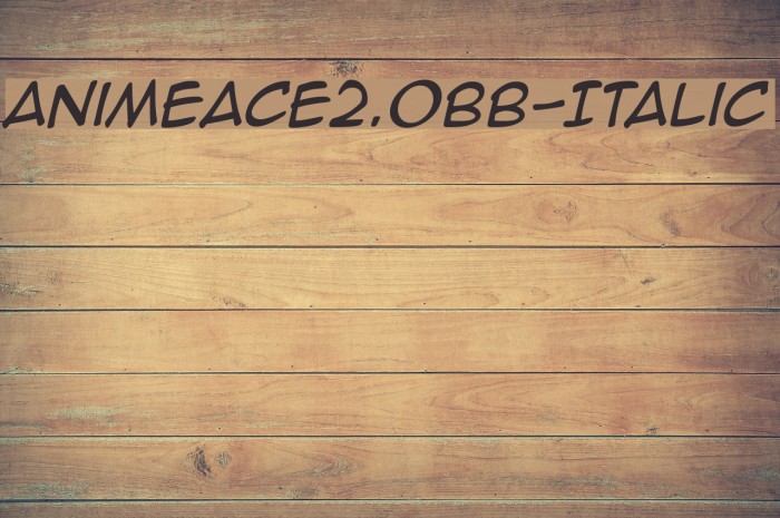 AnimeAce2.0BB-Italic Caratteri examples
