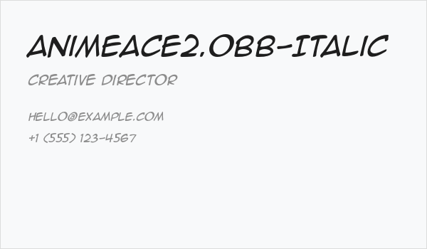 AnimeAce2.0BB-Italic Business Card