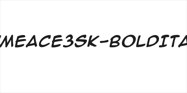 AnimeAce3SK-BoldItalic Logo