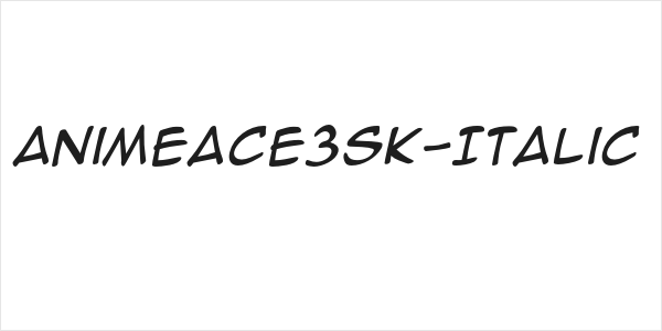 AnimeAce3SK-Italic Logo