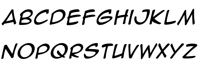 AnimeAce3SK-Italic Font LOWERCASE