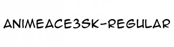 AnimeAce3SK-Regular  font caratteri gratis