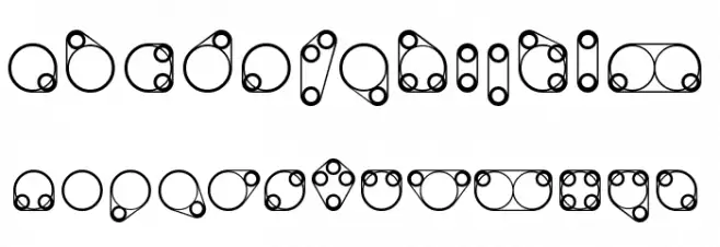 Animoto Bubbly Font Litere mici