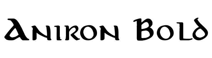 Aniron Bold  नि: शुल्क फ़ॉन्ट्स डाउनलोड