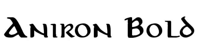 Aniron Bold  Frei Schriftart Herunterladen