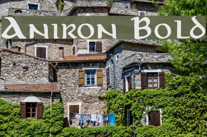 Aniron Bold Font examples