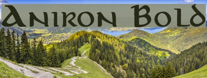 Aniron Bold Font examples