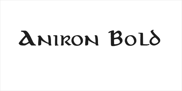 Aniron Bold Logo