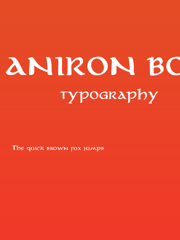 Aniron Bold Poster
