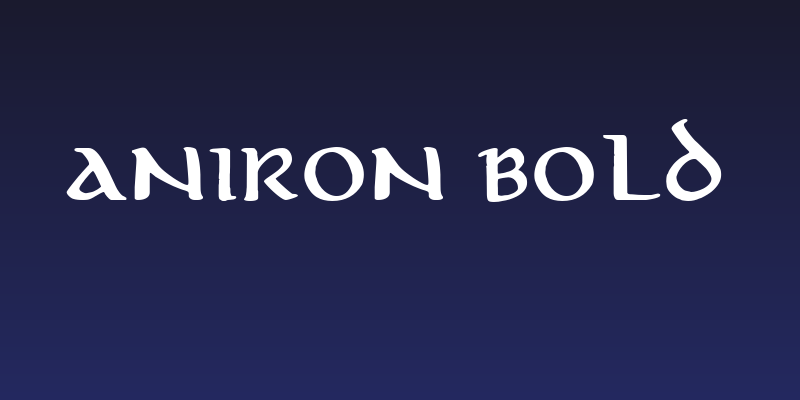 Aniron Bold Social Header