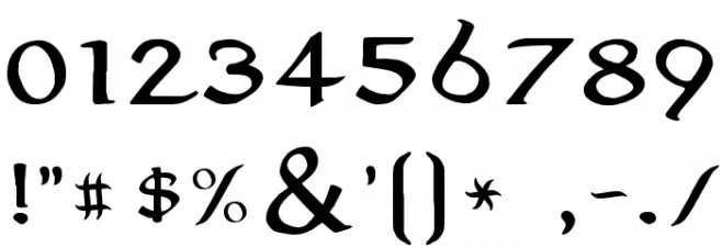 Aniron Font OTHER CHARS