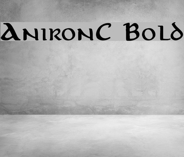 AnironC Bold Font examples