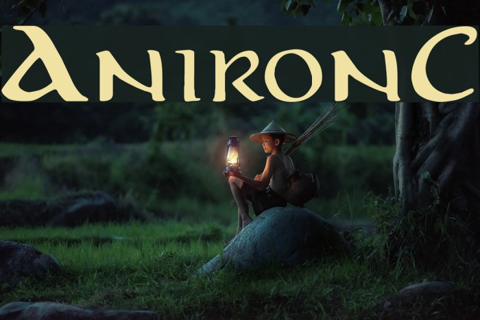 AnironC Font examples