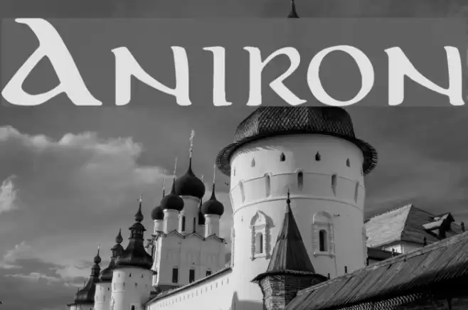 Aniron Font examples