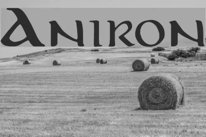 Aniron Font examples